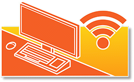 image of a computer and a wifi symbol